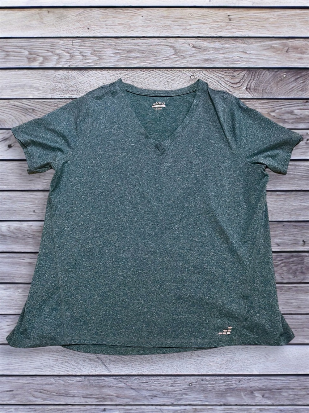 bcg Teal Heather V-Neck Active Top 1x
